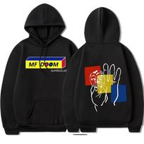 Hip Hop Rapper Mf Doom Hoodie Vintage Trend Fashion Sweatshirts Unisex Women's Graphic Gothic Print Streetwear Hoodies for Unisex Unisex 2XL black