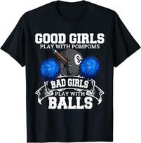 Geros merginos Blogos merginos Baseino žaidėjas Biliardas Unisex Marškinėliai XXXXL blue