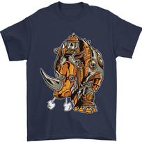 Steampunk Rhino Rhinoceros Unisex T-shirt S