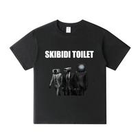 Skibidi Tualetas Marškinėliai 2023 Naujas Žaidimas Apvalus Kaklas Trumpomis Rankovėmis Medvilniniai Marškinėliai Moterims Unisex Marškinėliai Harajuku Gatvės Drabužiai Juokingi Drabužiai Unisex 4XL yellow