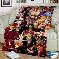 3D Anime One P-Piece Flannel Blanket Fashion Warm Lightweight Living room Bedroom Sofa Bed For Picnic Blanket 30x40inch
