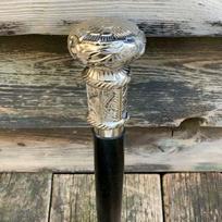 Royal Head Handle Special Carving Design Wooden Walking cane Hardwood-Walking 91.44 cm Stick-Cane 3 Part Open Accessories Spare Part Gift
