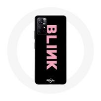 Coque pour Xiaomi Redmi Note 11s 5G Blink Fandom Blackpink Logo Rose Fond Noir juoda