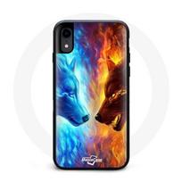 Coque Iphone XS good vs evil wolf