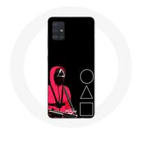 Coque Samsung Galaxy A51 Squid Game Masques Triangle carré et Cercle
