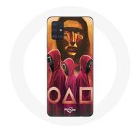 Coque Samsung Galaxy A51 Squid Game Masques Triangle carré et Cercle dessin
