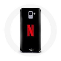 Coque pour Samsung Galaxy A6 2018 Logo rouge fond noir