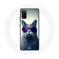 Coque pour Samsung Galaxy S20 plus Chat Lunettes violettes Style