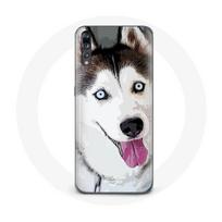 Coque pour Huawei P20 Husky Blanc de Sibérie Yeux Bleus balta