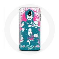 Coque pour Samsung Galaxy j7 2017 Squid Game Affiche personnages logo