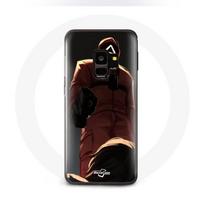 Coque pour Samsung S9 plus Squid Game Soldat Rouge avec Masque Triangle