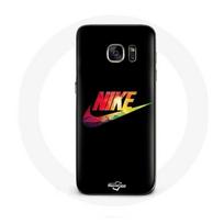 Coque pour Samsung Galaxy S6 edge Nike Logo Couleur fond noir