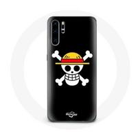 Case - Huawei - P30 Pro - One Piece Manga Skull - Soft - Black juoda