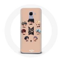 Coque pour Samsung Galaxy A8 2018 BTS TinyTAN Animation Affiche RM Jin Suga J-Hope Jimin V Et Jungkook