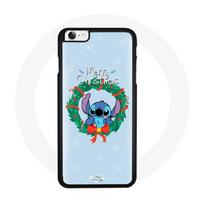 Coque pour Iphone SE Stitch neige joyeux Noël bleu