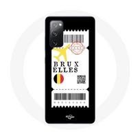 Coque pour Samsung Galaxy S20 FE Billet d'avion Bruxelles Belgique