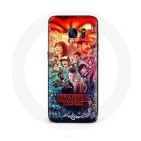 Coque pour Samsung Galaxy S6 Edge Stranger Things Teaser Saison 4 Affiche Personnages Art