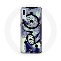 Coque pour Samsung Galaxy A20e Attrape Rêve violet gris et Noir
