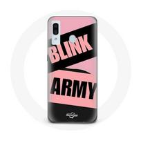 Coque pour Samsung Galaxy A20e BTS ARMY Et Blackpink Blink Rose Noir