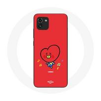 Coque pour Samsung Galaxy A03 BTS Bangtan Garçons BT21 TATA V Fond Rouge raudona