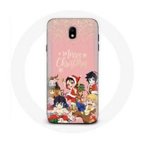 Coque pour Samsung Galaxy J7 2017 Demon slayer merry christmas affiche Anime Manga