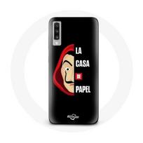 Coque pour Samsung Galaxy A70 La casa de papel Logo et Masque