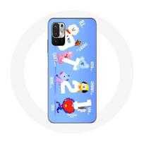 Coque pour Xiaomi Redmi Note 10 5G BTS Bangtan Sonyeondan BT21 Van Tata Chimmy Cooky Rj Koya Shooky Et Mang