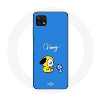 Coque pour Samsung Galaxy A22 5G Bangtan BTS BT21 Chimmy Jimin Fond Bleu