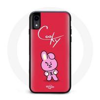 Coque pour Iphone XS BTS Bangtan Garçons BT21 Cooky Fond Rouge