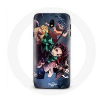 Coque pour Samsung Galaxy J7 2017 Tanjiro Nezuko et Inosuke Slayer Kimetsu no Yaiba Manga