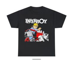 Paperboy Retro Video Game Black Gaming Gamer Unisex T-Shirt S