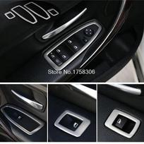 Angelguoguo Car Door lifter decoration Stainless Steel stickers Fit For 2013-2015 BMW 3 Series F30 320li GT/ 1 Series 116i 118i black