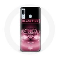 Coque - Maniacase - Samsung Galaxy A20 - Noir - Souple - Kpop Logo Rose juoda