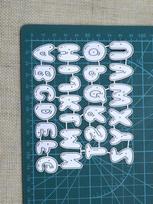 Didžiųjų raidžių rinkinys Metaliniai štampavimo įrankiai Scrapbooking Sidabrinis Anglies Plienas Įspaudimo štampavimo trafaretas „Pasidaryk pats“ Nuotraukų albumas Kortelių gamyba white