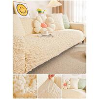 Cream Style Seersucker sofos užvalkalas Viskas įskaičiuota Universalus užvalkalas Universalus Lazy odinis sofos užvalkalas Integruotas nuo įbrėžimų 90-140cm