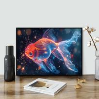 DIY Diamond Painting Fat Koi Carp Cross Stitch Kit Mosaic Art Diamond Painting Full Circle/Square Diamond Home Decoration Round 20x30cm