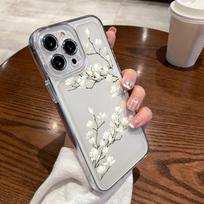 For iPhone 15 14 Pro Max 13 12 Mini 11 XR X XS Max 8 7 Plus Cover Shockproof Flower Print Silicone Soft Phone Case iPhone 7/8/SE2020/SE2022 rožinė