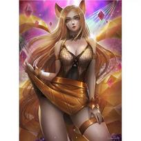 Spausdinta drobė Žaidimas violetiniai plaukai Nuoga seksuali mergina Meno plakatas Svetainė Miegamasis Namų dekoras Tapyba 21cm×30cm NoFrame beige