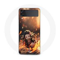 Samsung Galaxy Z Flip4 case Demon Slayer Nezuko 3D art anime Manga