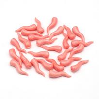 20 vnt sintetiniai koralų karoliukai 12x25 mm rago formos pusiau skylės karoliukai, skirti papuošalams gaminti „pasidaryk pats“ moteriškų karolių apyrankių priedai 20Pcs/12x25mm