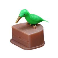 Talos Smart Press tipo paukščio formos dantų krapštuko laikiklio dėžutės dozatoriaus valgomojo stalo įtaisas Green Bird* rožinė