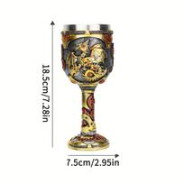 1pc Magic Dragon Beer Glass Resin Red Wine Tall Glass Mechanical Dragon Glass Vintage Wine Glass Easter Halloween Home Gift Easter Gift Mechanical Dragoon Mug black
