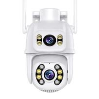 2024 m. Nauja 8MP 4K PTZ Wifi kamera lauko dvigubu objektyvu su dvigubu ekranu Ai Human Detect automatinis sekimas naktinio matymo lauko stebėjimo kamera ICSee EU Plug
