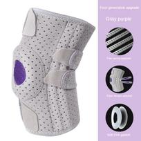 Knee Pads for Sports Women's Mountain Climbing, Skipping Rope, Running Badminton, Professional Knee Joint Protection Straps, Meniscus Protective Gear M gray