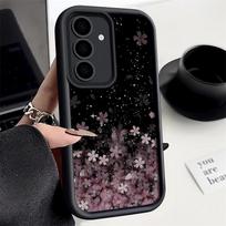 Prabangus blizgantis silikoninis telefono dėklas Samsung S24 FE S23 S22 Ultra S21 S20 Fe A54 A52 A34 A15 A14 modeliams, gradientinis, sakuros, atsparus smūgiams, minkštas viršelis Samsung S20 FE mėlyna