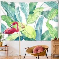 Žalias gervės palmių lapų gobelenas Sienos pakabinamas Mažas šviežias hipis TAPIZ Bohemiškas kambario dekoras Fono audinys 95x70CM beige