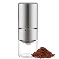 Elektrinis kavos pupelių malūnėlis tyliam malimui 25 g pupelių talpa keraminis šerdis C tipo įkraunamas Ceramic grinding core sidabras