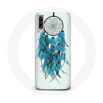 Case for Samsung Galaxy A70 Dream Catcher Blue White Background