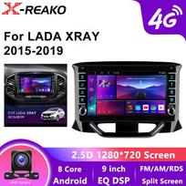 REAKOSOUND 2Din Android Car Radio Multimidia Video Player Car Stereo For LADA X Ray Xray 2015 - 2019 Carplay dvd Head Unit 4+64+AHD