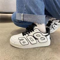 Chic Hong Kong Style All-Match Student Couple Sneakers Trendy Letters Street Shooting Retro Casual Sneakers for Women Ins Fashion 35